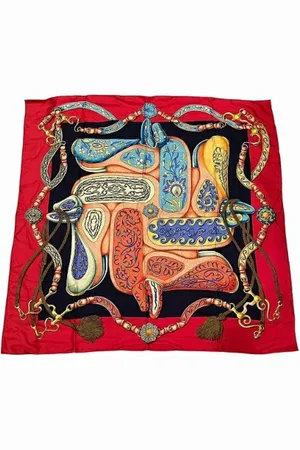 Hermès Pre-owned, Dame, Flerfarvet, ONE SIZE, Tyl, Pre-owned Silke trklaeder
