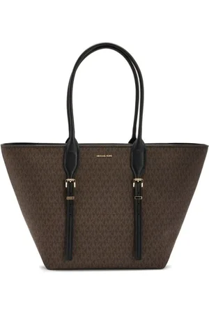 Michael Kors Taske, Dame, Brun, ONE SIZE, Uld, Brun Tote Taske med LG Spænde