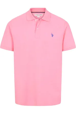 U.S. Polo Assn. Top, Herre, Lyserød, M, Bomuld, Kortærmet bomuldspolo i