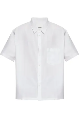 Isabel Marant Skjorte, Herre, Hvid, XL, Hvid Knappet Skjorte Korte Ærmer