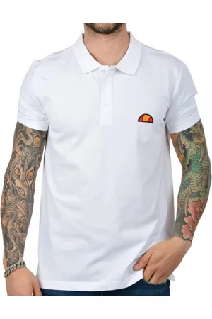 Ellesse Top, Herre, Hvid, M, Bomuld, Hvid Bomuldspolo med Logo Patch