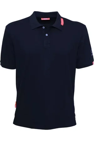 sunseeker Top, Herre, Blå, 2XL, Bomuld, Klassisk Blå Polo Skjorte med Fluorescerende Detaljer