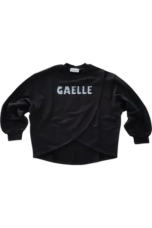 GAËLLE Top, Dame, Sort, S, Bomuld, Håndbroderet Sort Bomulds Top