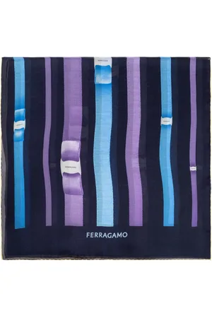 Salvatore Ferragamo Tilbehør, Dame, Blå, ONE SIZE, Silketørklæde