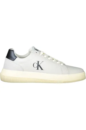 Calvin Klein Sko, Herre, Grå, 40 EU, Sporty Grå Sneakers med Printdetaljer