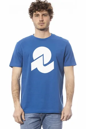 Invicta Top, Herre, Blå, M, Bomuld, BIG Logo T-shirt foran og bagpå