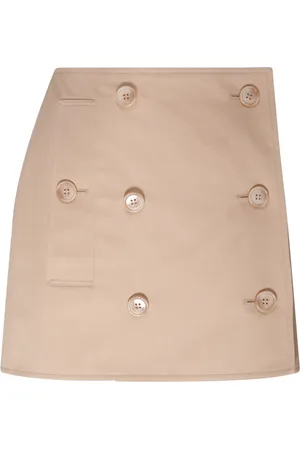 Burberry Nederdel, Dame, Lyserød, 3XS, Bomuld, Sand Beige Bomuld Mini Nederdel