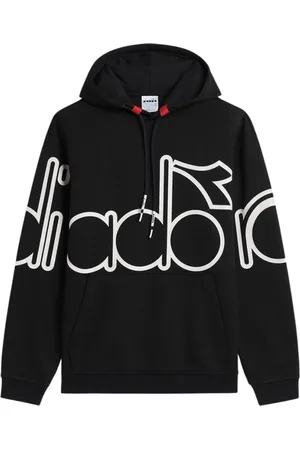 Diadora Sweathshirts & Hoodies, Herre, Sort, S, Polyester, Urbanitet Polyester Sort Hættetrøje