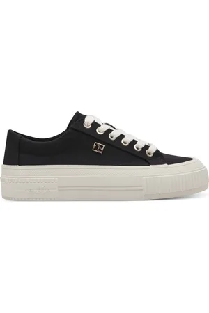 QS by s.Oliver Sko, Dame, Sort, 39 EU, Sorte Snøresneakers til Kvinder