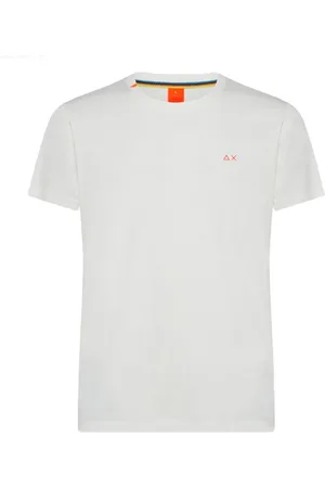sun68 Top, Herre, Hvid, 2XL, Bomuld, Speciel Farve Grøn Bomuld T-shirt