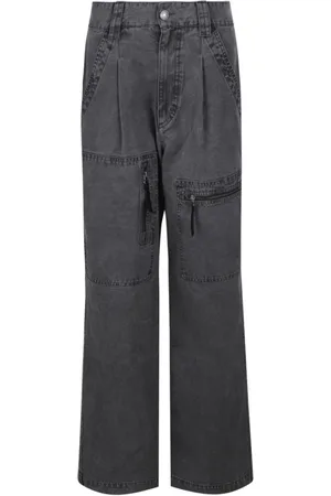 Isabel Marant Jeans, Dame, Sort, XS, Bomuld, Cargo Jeans med flere lommer