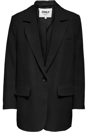 ONLY Jakke, Dame, Sort, M, Uld, Sort Knappet Blazer Frakke