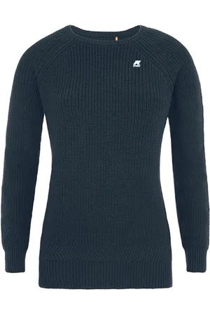 K-Way Strik, Dame, Blå, S, Bomuld, Blå Cardigan Stitch Woman Estelle