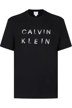 Calvin Klein Top, Herre, Sort, S, Bomuld, Sort Logo Print T-Shirt