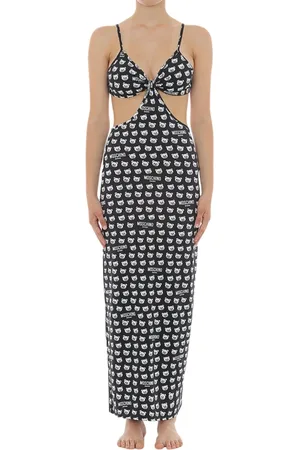 Moschino Kjole, Dame, Flerfarvet, S, Sort Teddy Bear Strandtøj Kjole