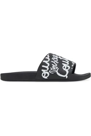 VERSACE Sko, Dame, Sort, 38 EU, Sort Slip-On Sandaler Shell Model