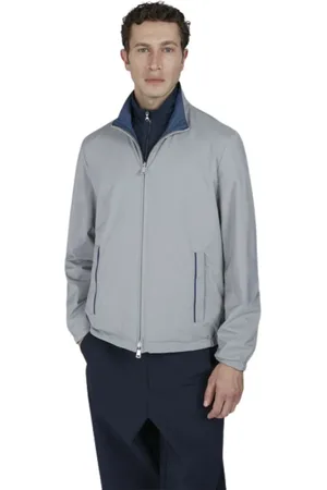 Paul & Shark Jakke, Herre, Grå, XL, Polyester, Luksuriøs Vendbar Platinum Jakke