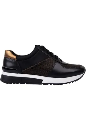 Michael Kors Sko, Dame, Sort, 36 EU, Sort Bronze Allie Stride Trainer Sneakers
