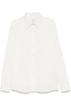 Paul Smith Skjorte, Herre, Hvid, L, Hvid Button-Up Skjorte Langærmet
