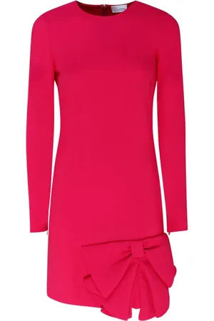 RED Valentino Kjole, Dame, Lyserød, 2XS, Fuchsia Bue Detalje Kjole