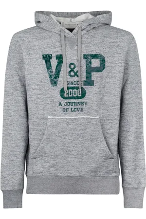 Golden Goose Sweathshirts & Hoodies, Herre, Grå, M, Bomuld, Grå hættetrøje med forvitret effekt