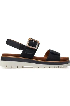 ARA Sko, Dame, Blå, 39 EU, Læder, Blå Flade Sandaler til Kvinder