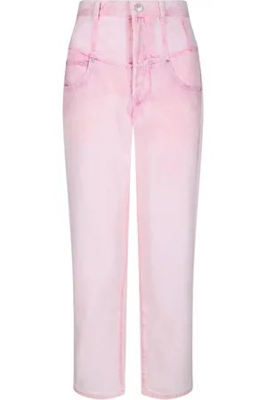 Isabel Marant Jeans, Dame, Lyserød, S, Bomuld, Lyserøde Tapered Leg Jeans