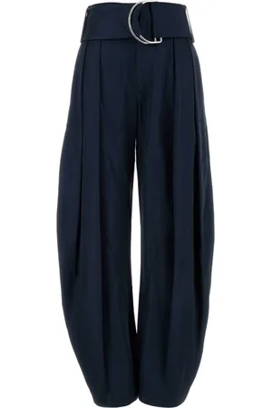 J.W.Anderson Bukser, Dame, Blå, XS, Satin, Navy Wide-Leg Satin Pants