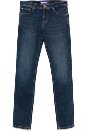 Manuel Ritz Jeans, Herre, Blå, W38, Denim, Indigo Denim Jeans Klassisk Stil