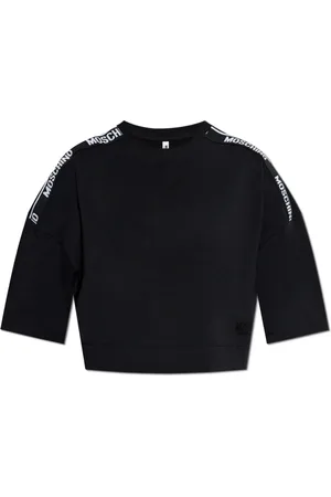 Moschino Top, Dame, Sort, M, Bomuld, T-shirt med logo