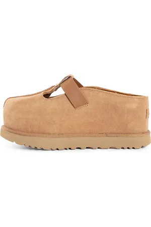 UGG Sko, Dame, Brun, 38 EU, Læder, Goldenstar Hi Træsko Kastanje Ruskind