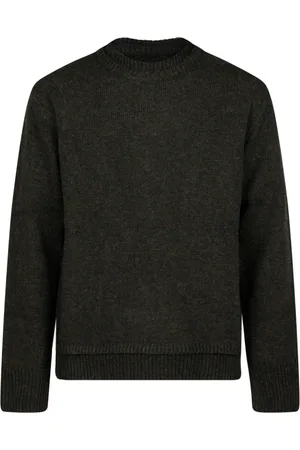 Maison Margiela Strik, Herre, Grøn, XS, Uld, Grøn Uld Crew Neck Sweater