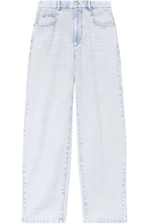 Isabel Marant Jeans, Herre, Blå, W31, Denim, Lysvaskede Brede Ben Denim Jeans