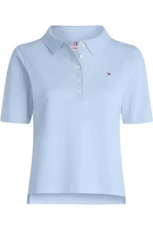 Tommy Hilfiger Top, Dame, Blå, M, Uld, Stilfulde T-shirts og Polos