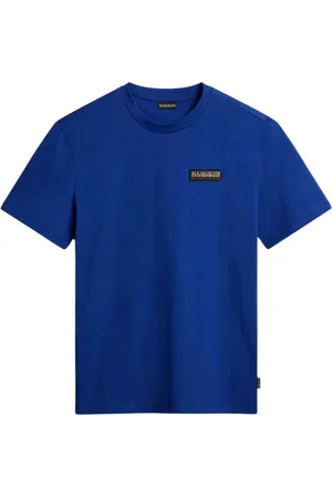 Napapijri Top, Dame, Blå, L, Bomuld, Blå Bomuld Kortærmet T-Shirt