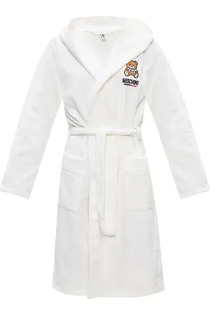 Moschino Nightwear & Lounge, unisex, Hvid, XL, Bomuld, Luksus Bomuldskåbe