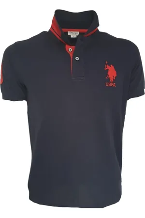 U.S. Polo Assn. Top, Herre, Blå, L, Bomuld, Blå Bomuld T-shirt med Logo