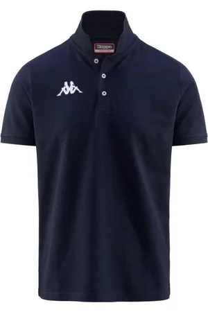 Kappa Top, Herre, Blå, M, Bomuld, Blå Bomuld/Polyester Træningspolo