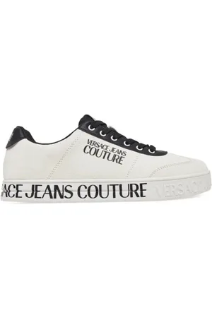VERSACE Sko, Herre, Hvid, 41 EU, Læder, Hvide Court Sneakers
