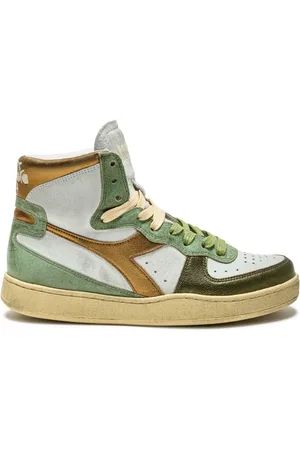 Diadora Sko, Dame, Grøn, 36 EU, Læder, Vintage Grøn Læder Sneakers Kvinder