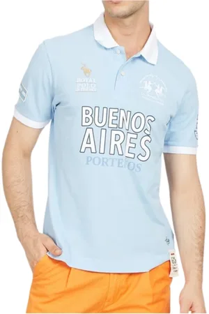 La Martina Top, Herre, Blå, XL, Bomuld, Blå Klokke Polo Skjorte Buenos Aires