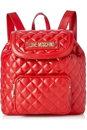 Moschino Taske, Dame, Rød, ONE SIZE, Rød Quiltet Rygsæk til Kvinder
