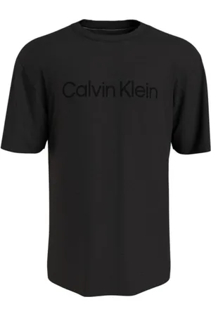 Calvin Klein Top, Herre, Sort, L, Sort Logo Print T-shirt