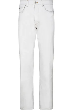 Maison Margiela Jeans, Herre, Hvid, W31, Bomuld, Hvid Bomuld Mid Rise Jeans