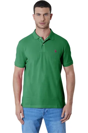 U.S. Polo Assn. Top, Herre, Grøn, XL, Bomuld, Kortærmet bomuldspolo
