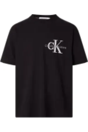 Calvin Klein Top, Herre, Sort, S, Monologo Oversized Tee Sort