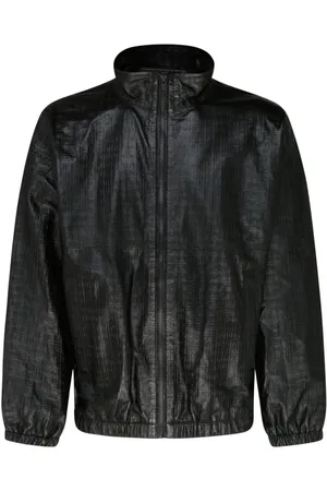 Givenchy Jakke, Herre, Sort, M, Læder, Sort Nappa Læder 4G Jogging Jakke