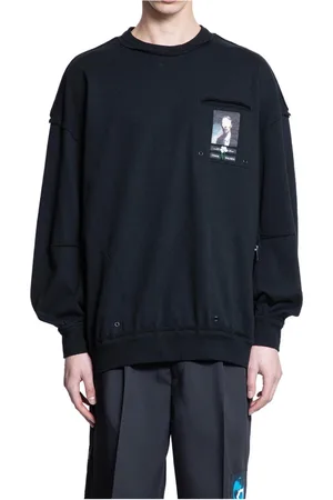 UNDERCOVER Sweathshirts & Hoodies, Herre, Sort, 2XL, Bomuld, Sort Bomuld Jersey Frynset T-shirt