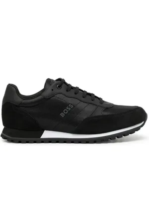 HUGO BOSS Sko, Herre, Sort, 45 EU, Uld, Stilfulde Sneakers til hverdagsbrug