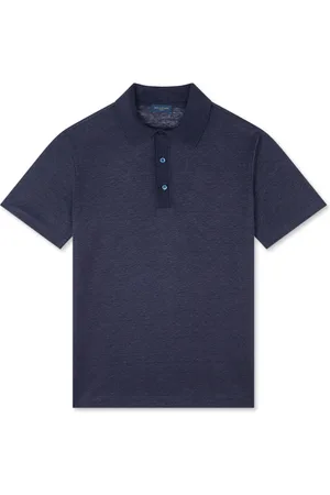Paul & Shark Top, Herre, Blå, M, Linned, Jersey Polo Skjorte